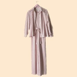 Vintage Polka Dot Jumpsuit Set